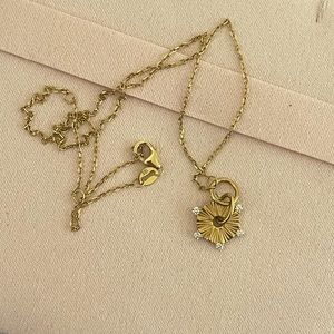 FOUNDRAE Disk Drop 18-karat gold diamond necklace